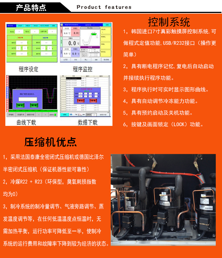 產(chǎn)品特點、壓縮機介紹